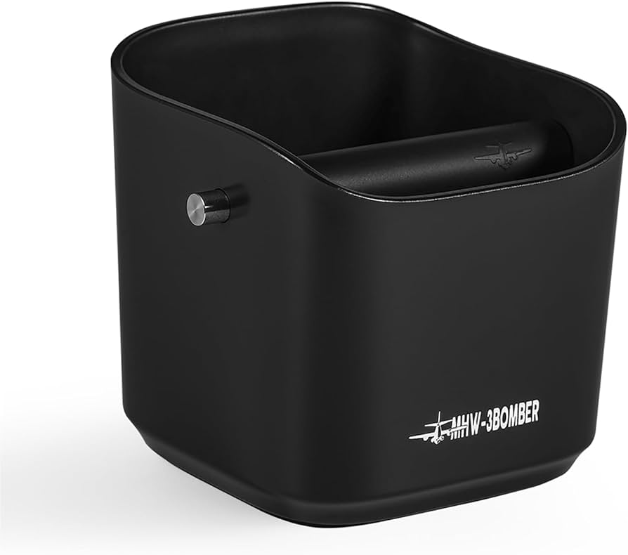 Square Knock Box (black) - حاوية قهوة